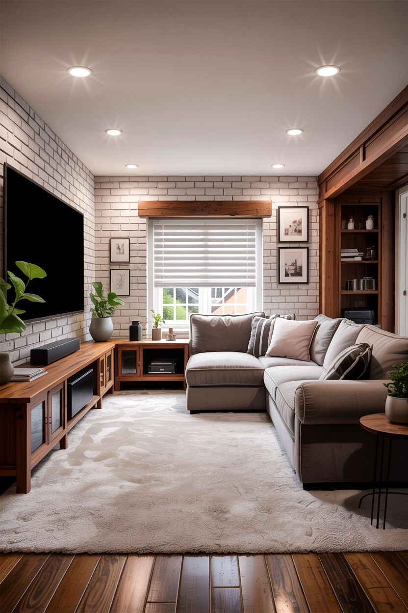 Basement Brick Living Room - 30 exposed brick living room ideas