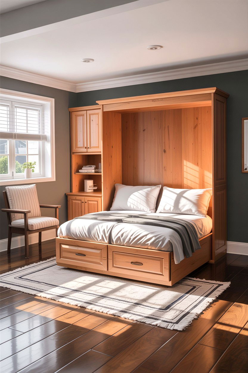 Basement Guest Wall Bed - 30 bedroom fold down bed ideas