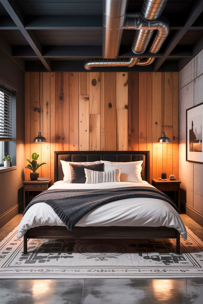 Basement bedroom ductwork - 30 exposed ductwork bedroom ideas