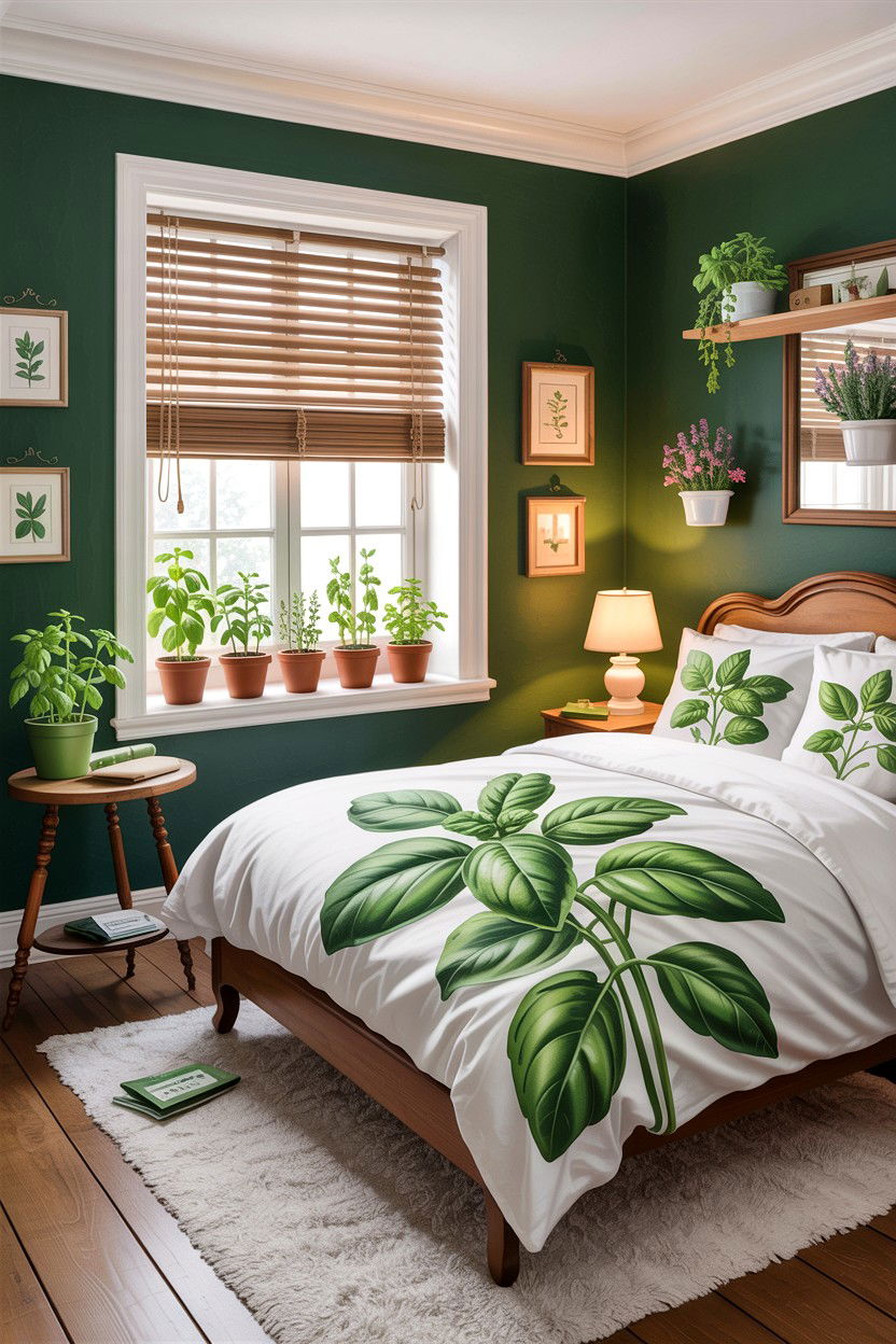 Basil Herb Bedroom - 30 bedroom aromatherapy ideas
