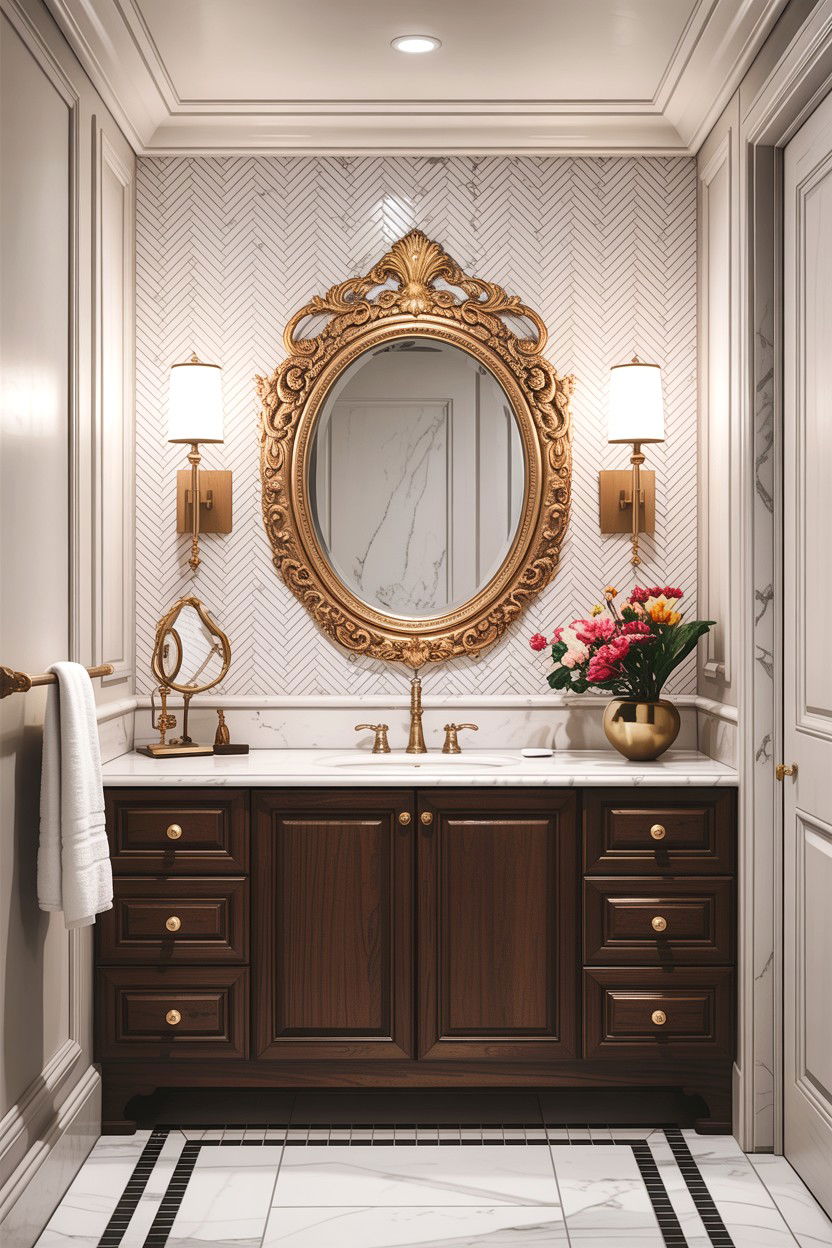 Basketweave backsplash tile - 30 basketweave pattern bathroom ideas