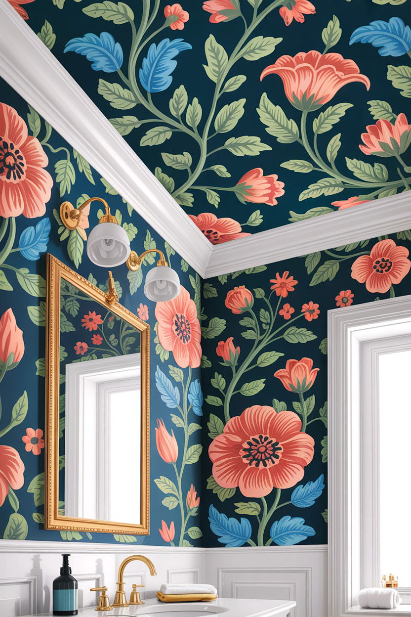 Bathroom Ceiling Wallpaper - 30 bathroom ceiling statement ideas