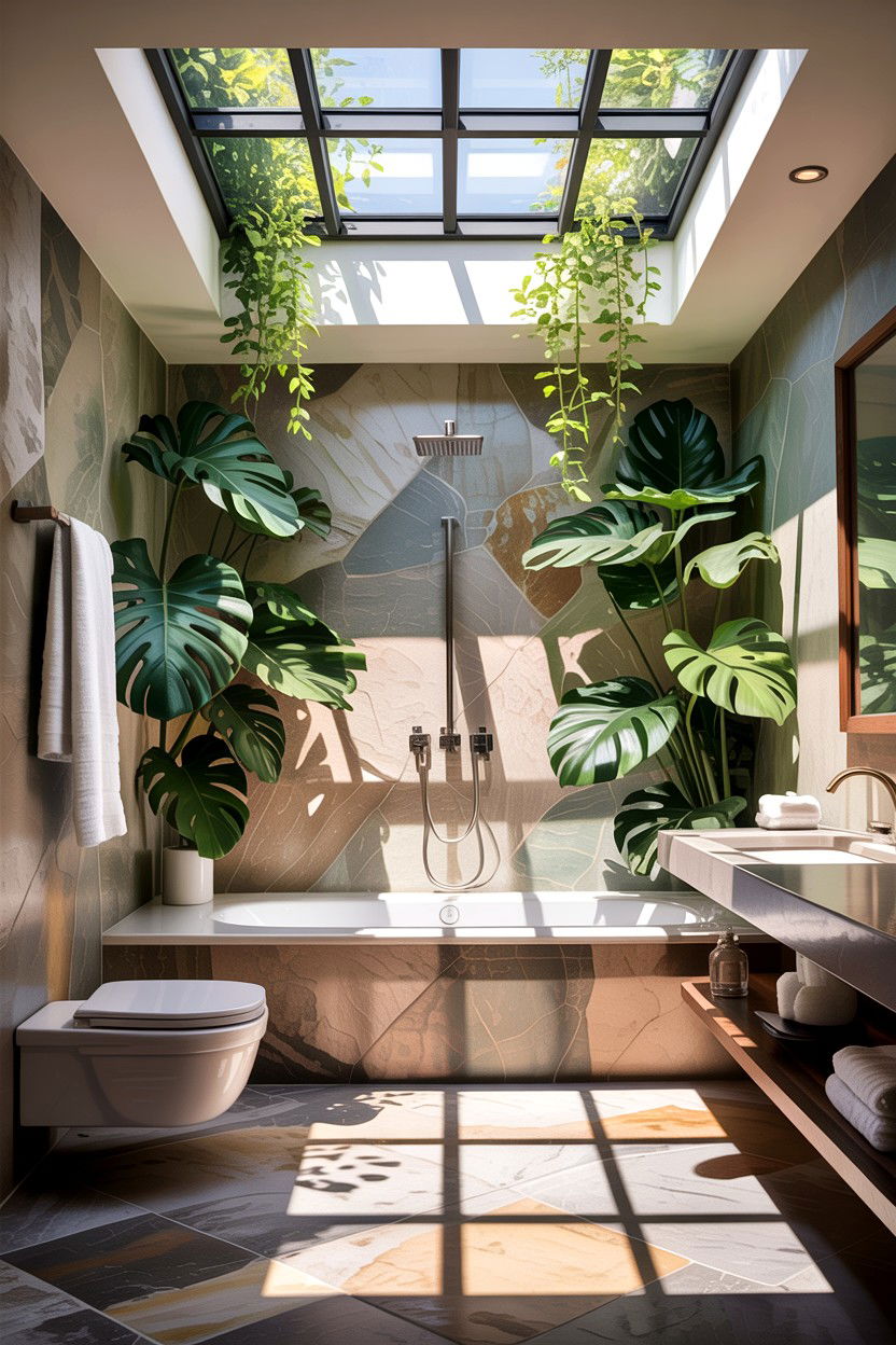 Bathroom Skylight - 30 bathroom ceiling statement ideas