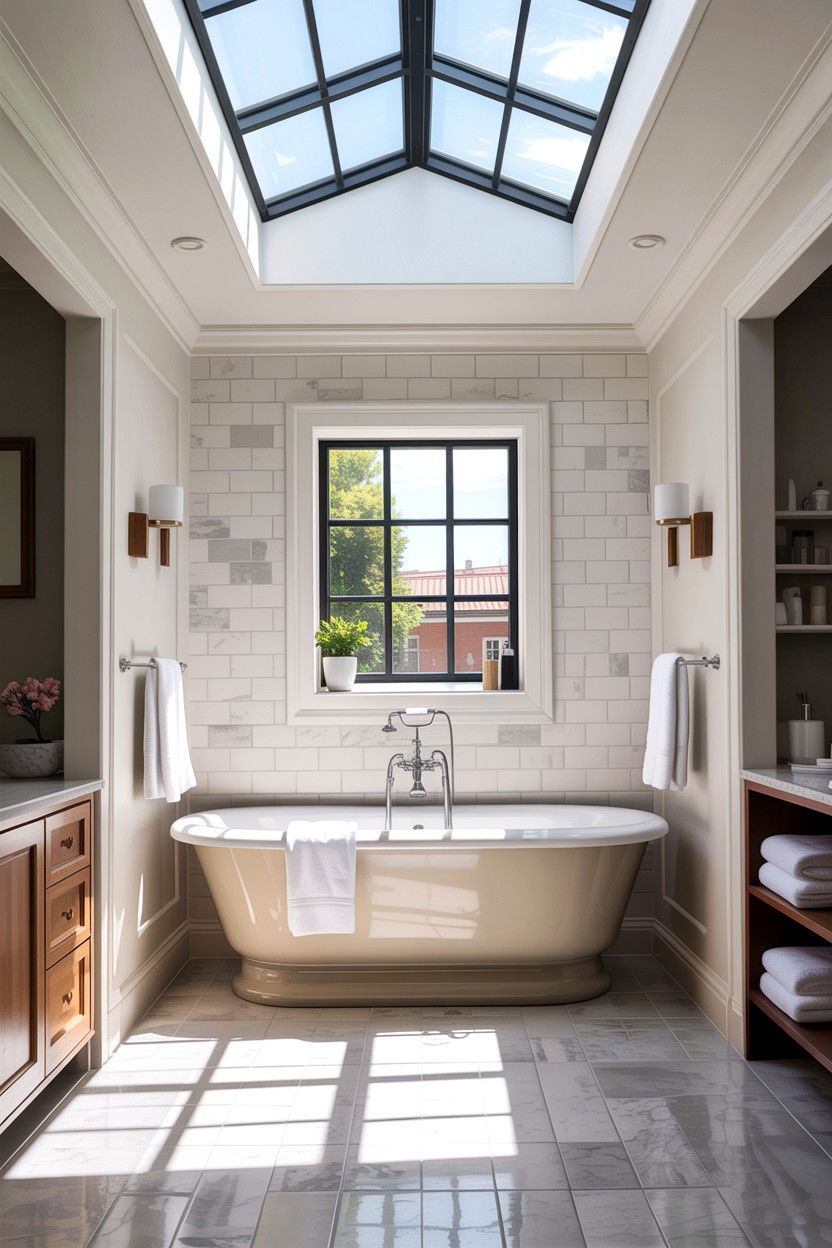 Bathroom Skylight Natural Light - 30 bathroom balance ideas