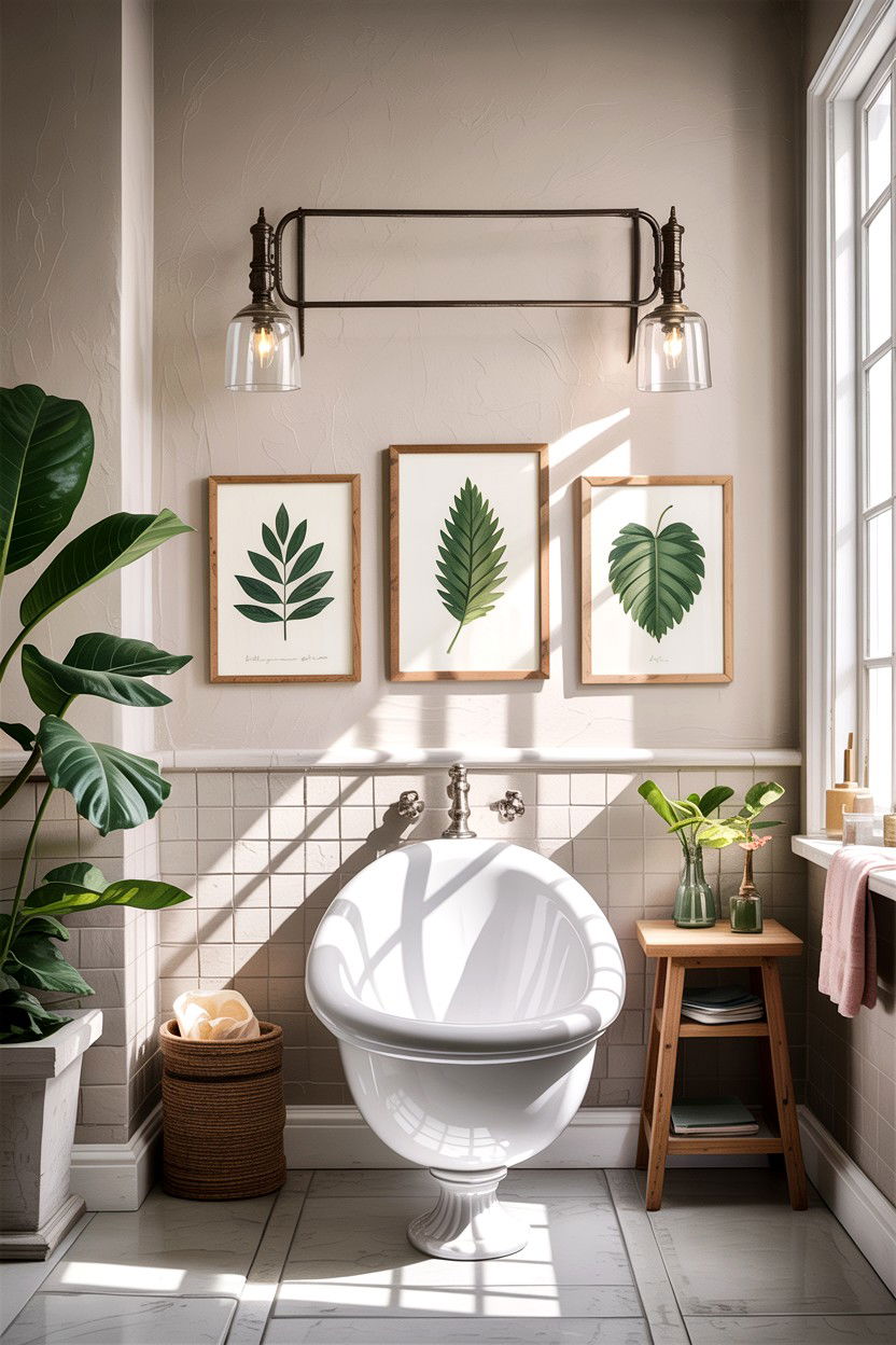 Bathroom Wall Art - 30 DIY bathroom decor ideas