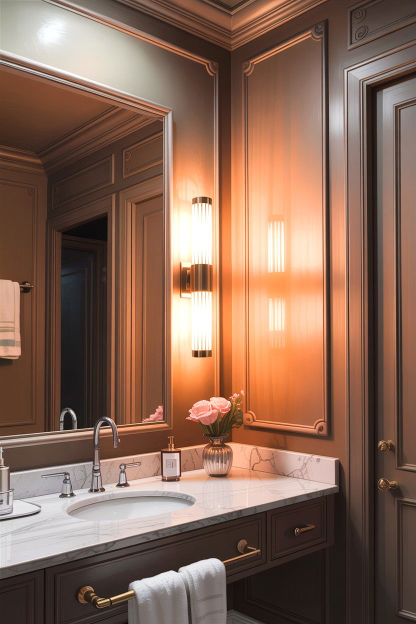 Bathroom Wall Sconce - 30 chromotherapy bathroom ideas