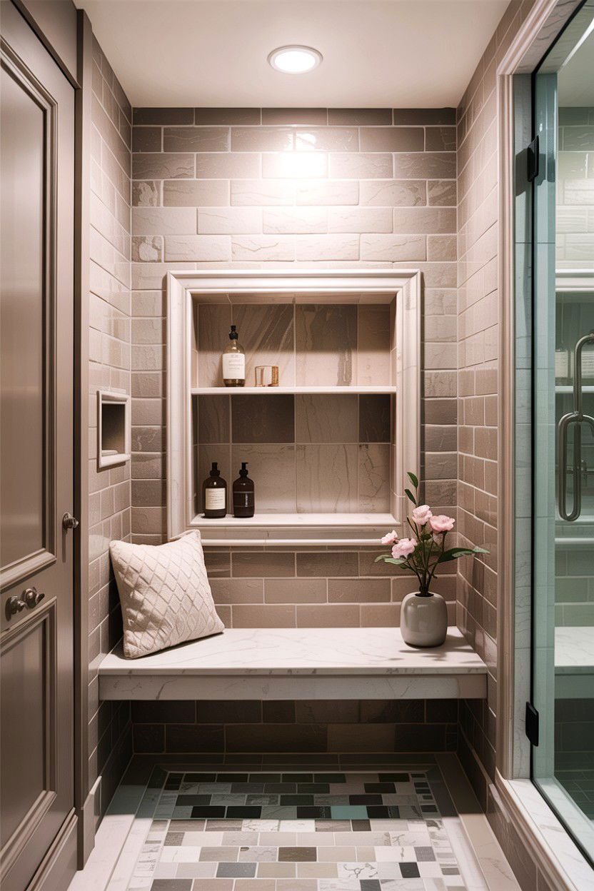 Bathroom alcove bench - 30 bathroom alcove ideas