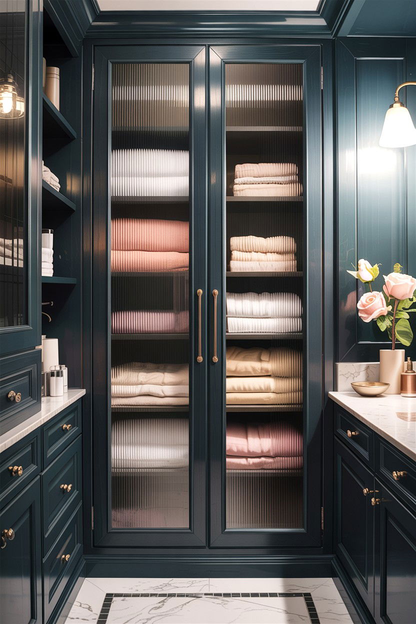 Bathroom closet glass doors - 30 bathroom closet ideas