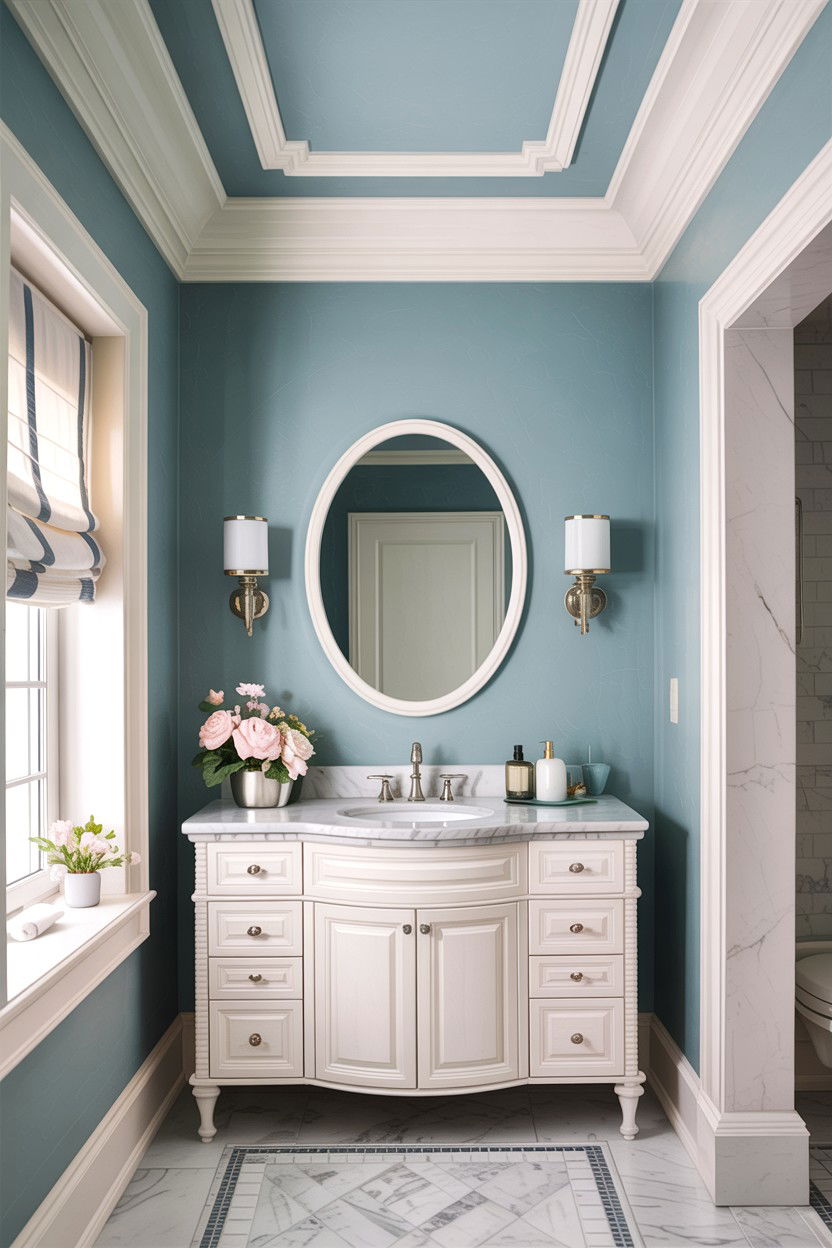 Bathroom crown molding - 30 bathroom ceiling ideas