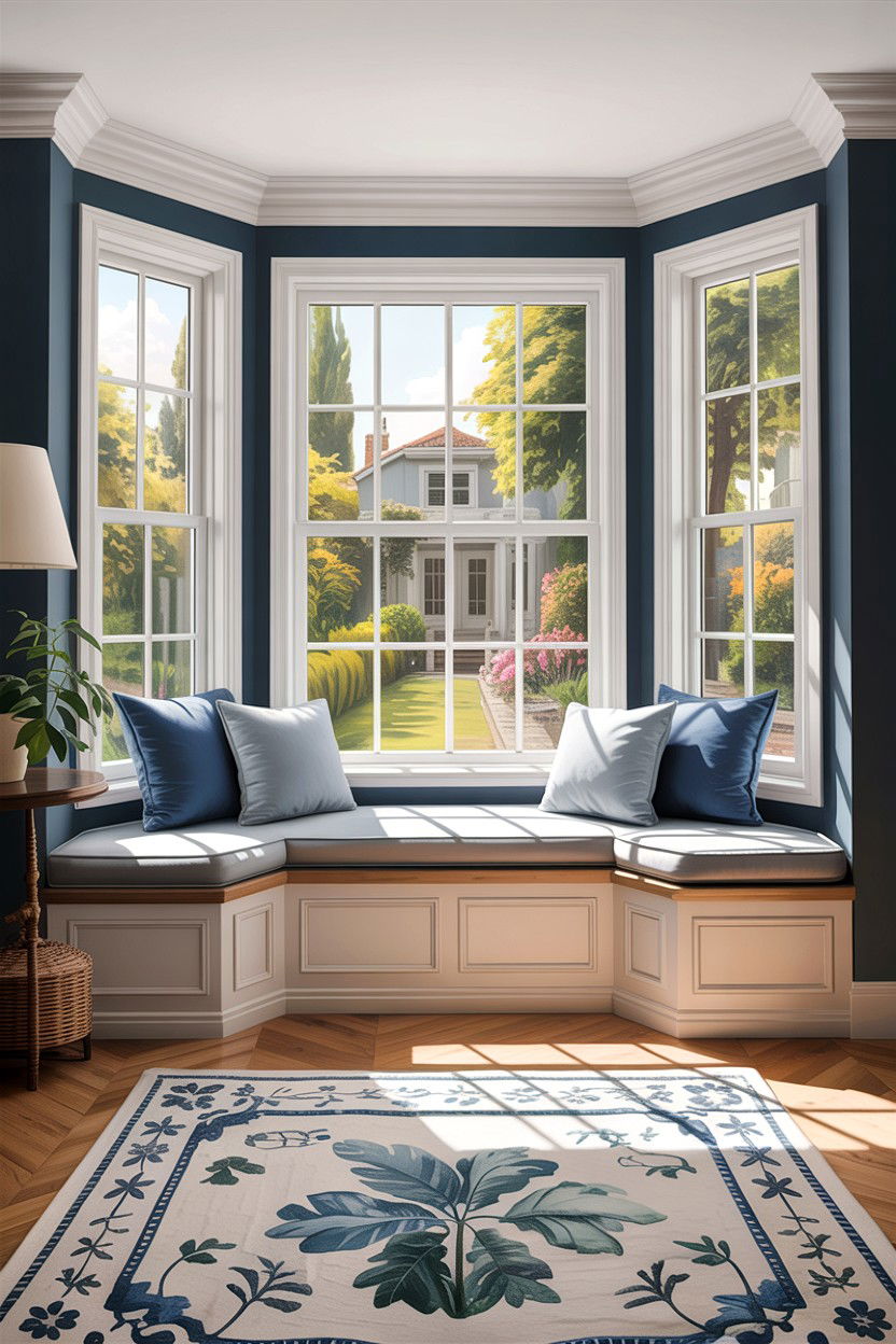 Bay Window Seat - 30 living room enhancement ideas