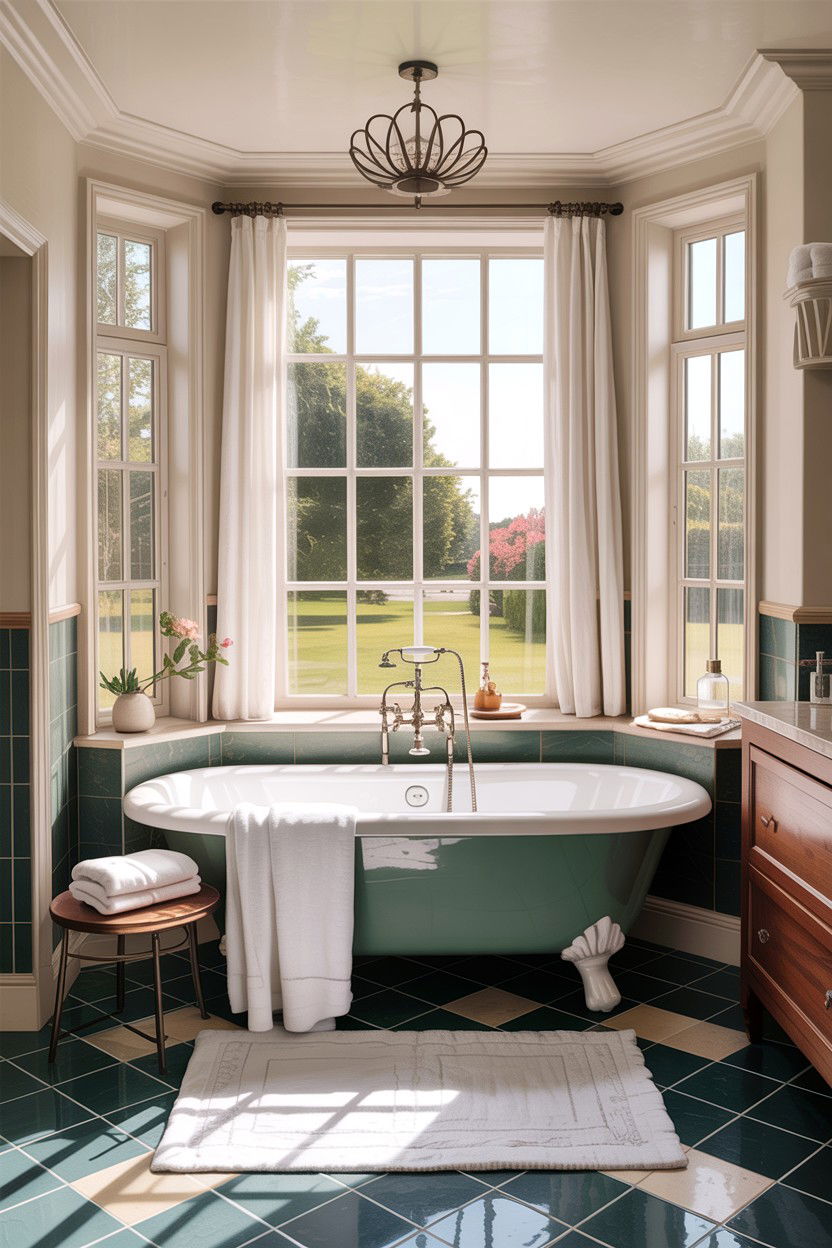 Bay Window - 30 bathroom architectural detail ideas