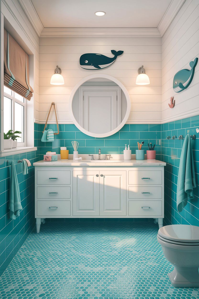 Beach House Kids Bathroom - 30 Hampton bathroom ideas