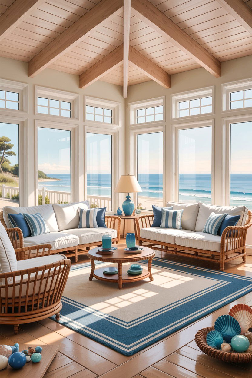 Beach House Living Room - 30 New England living room ideas
