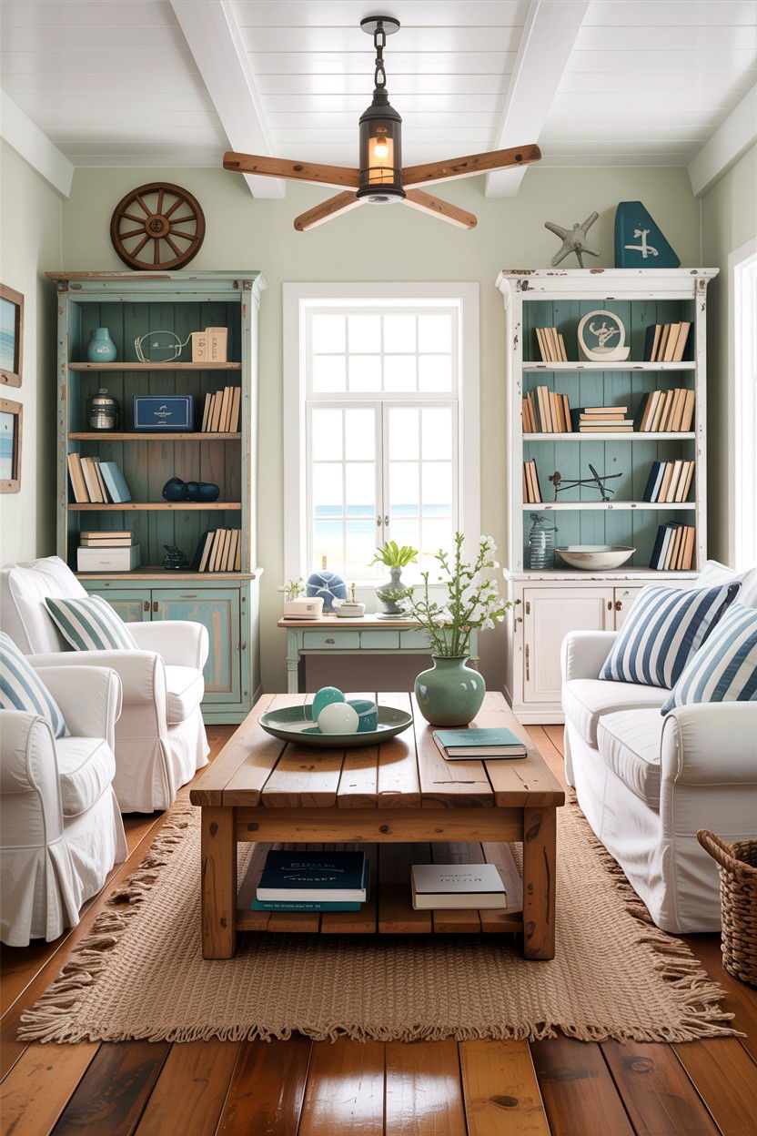 Beach house living room decor - 30 coastal chic living room ideas