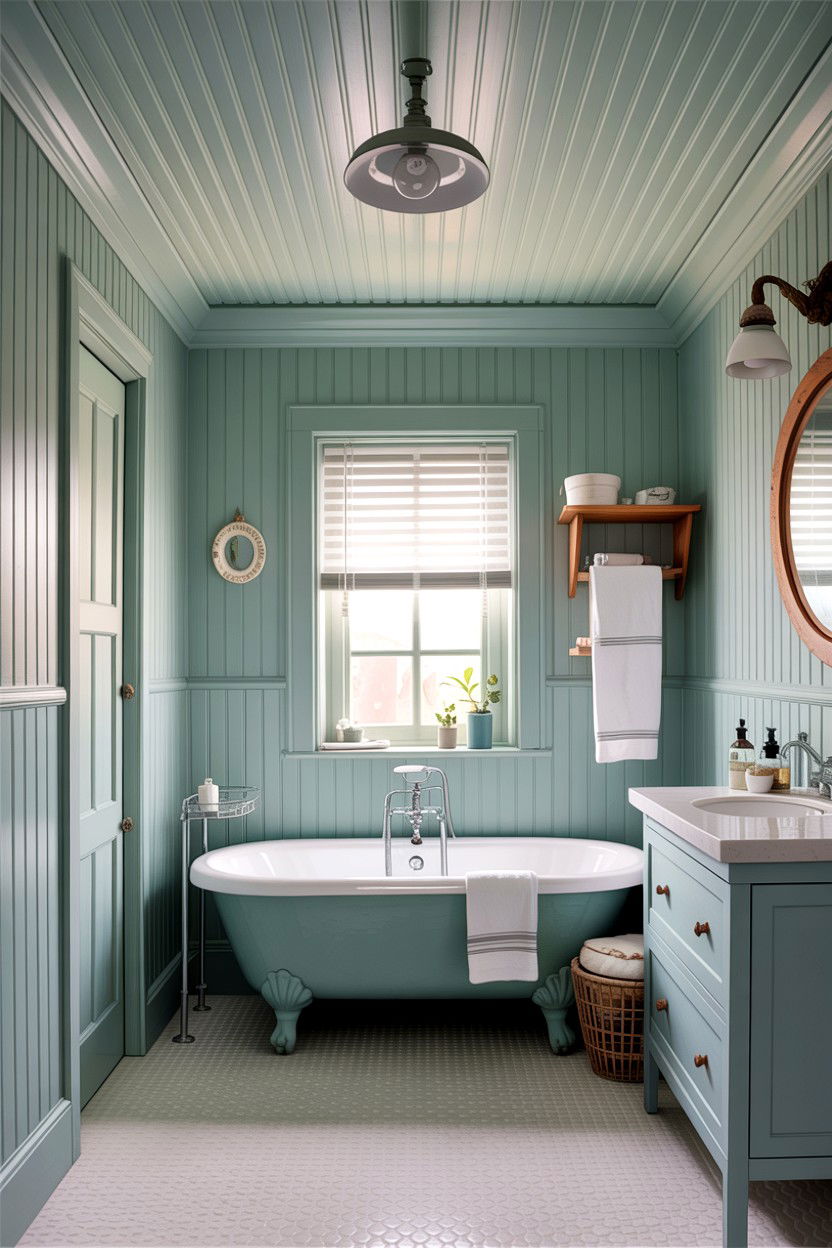 Beadboard Bathroom Ceiling - 30 bathroom ceiling statement ideas