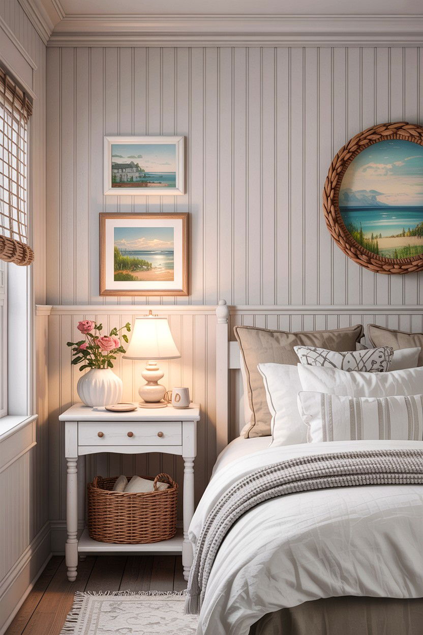 Beadboard Bedroom Wall - 30 bedroom wainscoting ideas