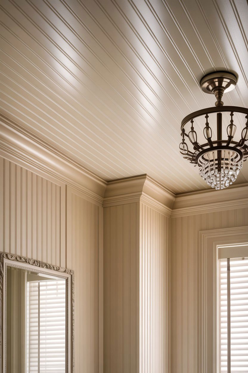 Beadboard bathroom ceiling - 30 bathroom beadboard ideas