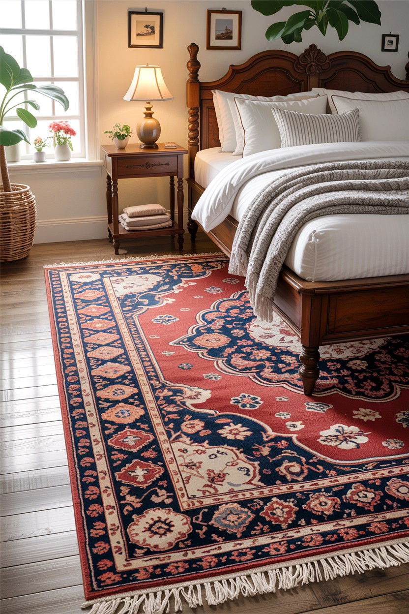 Bedroom Area Rug Placement - 30 first apartment bedroom ideas