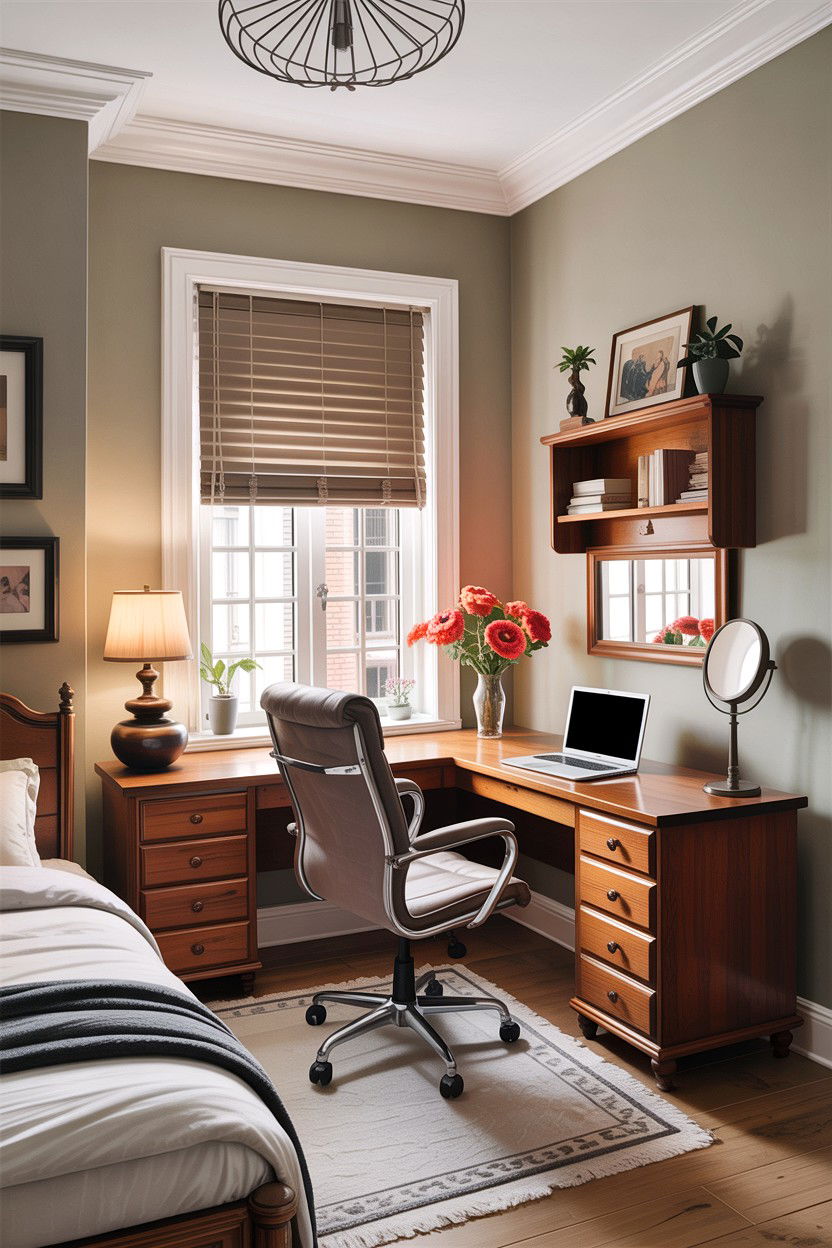 Bedroom Corner Desk - 30 bedroom corner vanity ideas