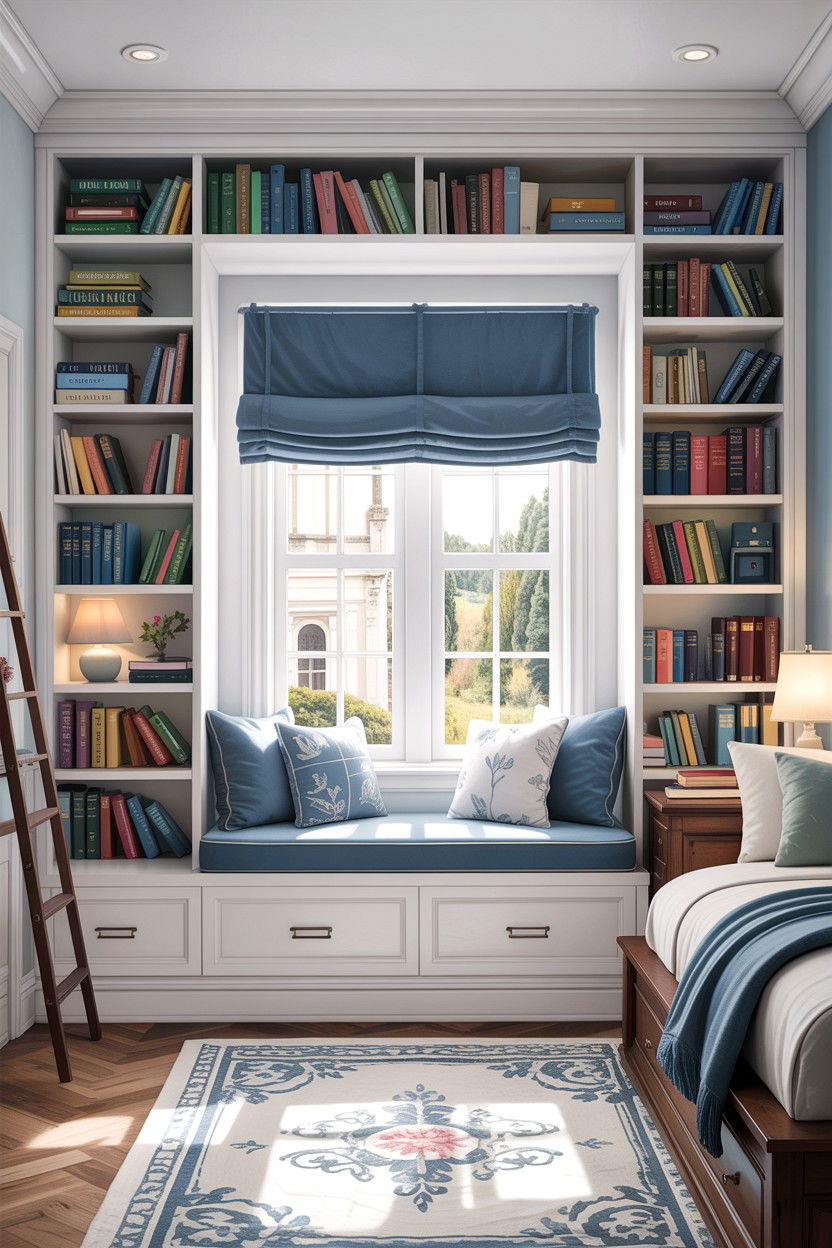 Bedroom Library Nook - 30 bedroom nook ideas