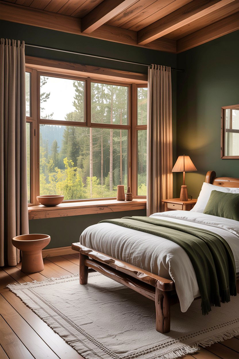 Bedroom Window With Forest View - 30 bedroom picture windows