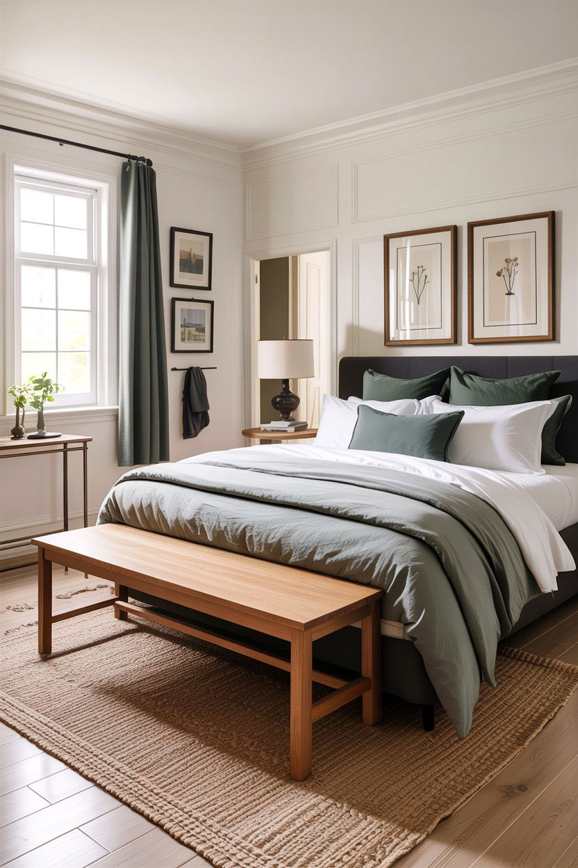 Bedroom With Bench At Foot Of Bed - 30 Scandinavian minimalist bedroom ideas