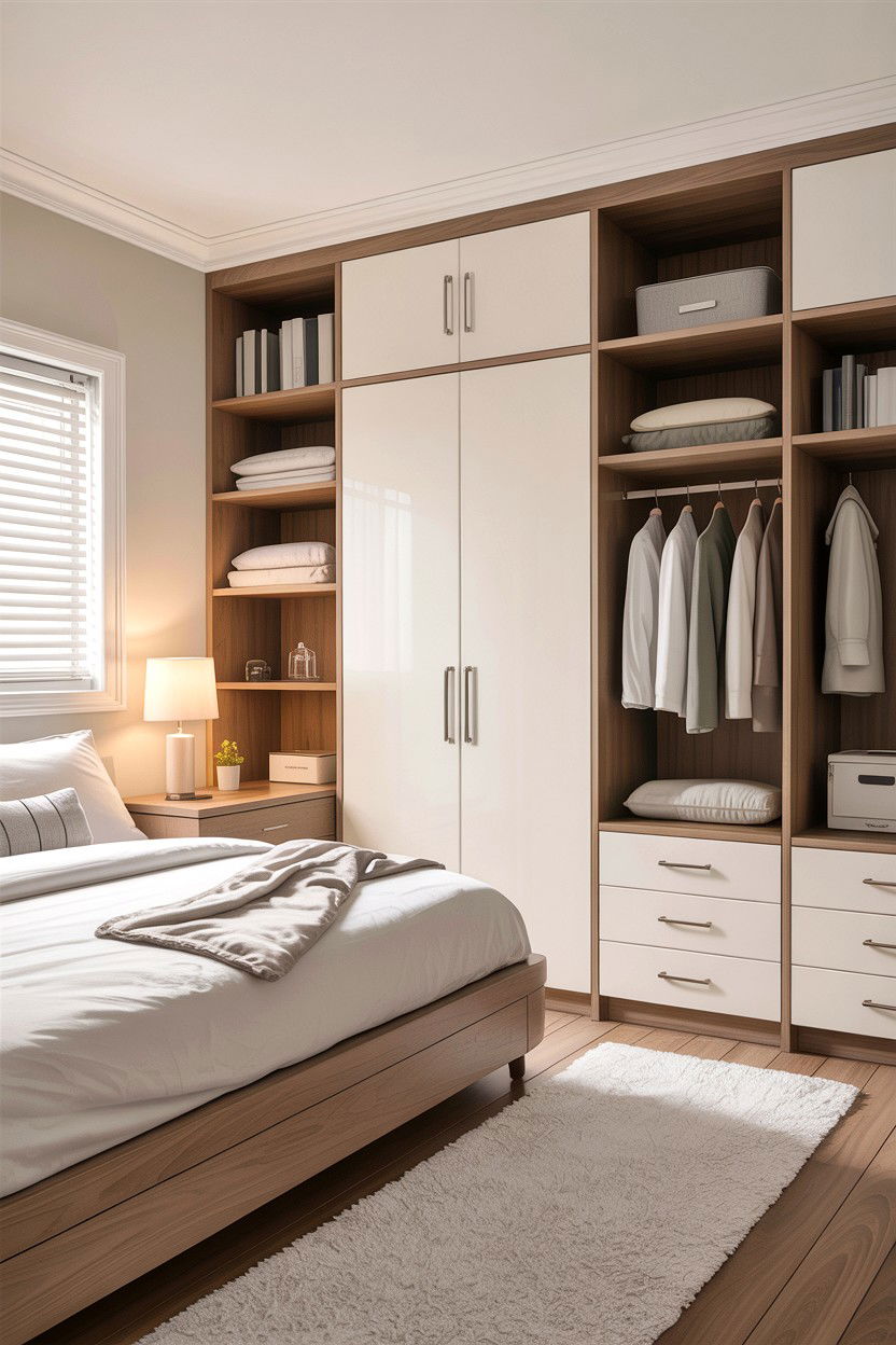 Bedroom With Built In Storage - 30 Scandinavian minimalist bedroom ideas