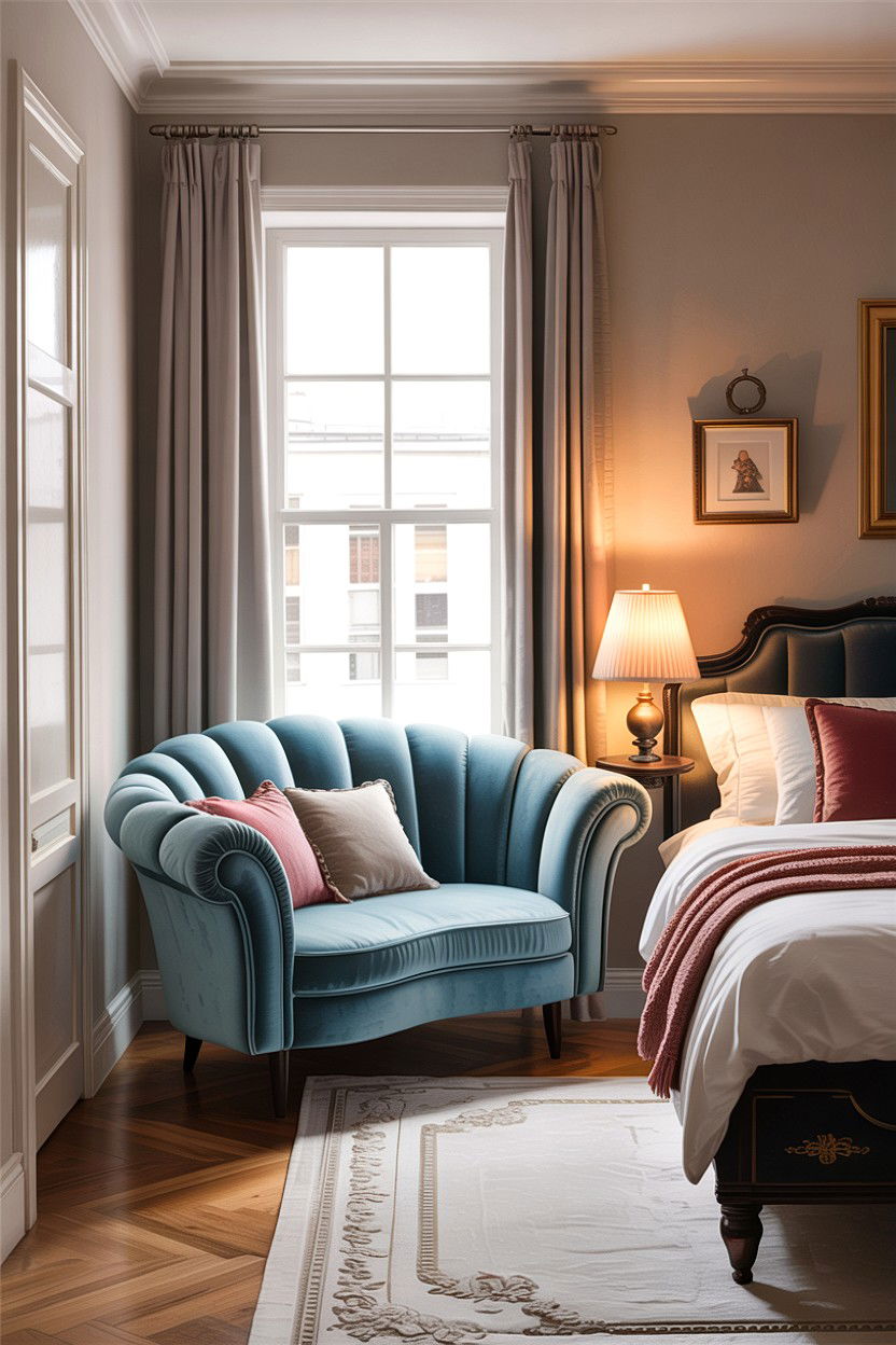 Bedroom loveseat - 30 bedroom with lounge ideas