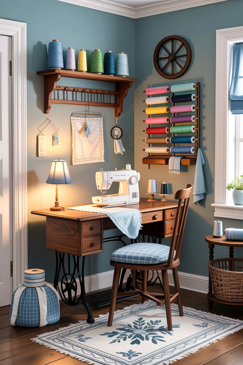 Bedroom sewing corner - 30 bedroom craft corner ideas