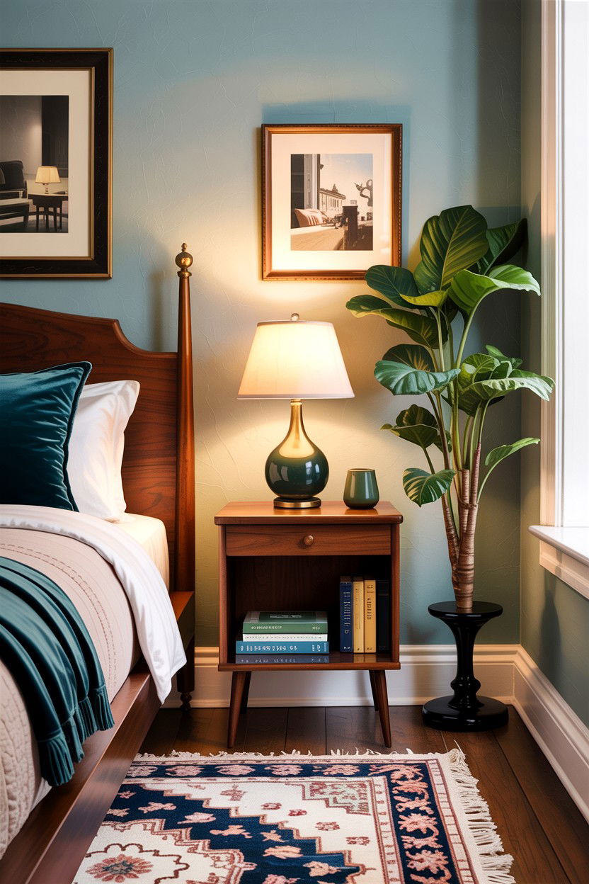 Bedside Table Bookcase - 30 bedroom book displays