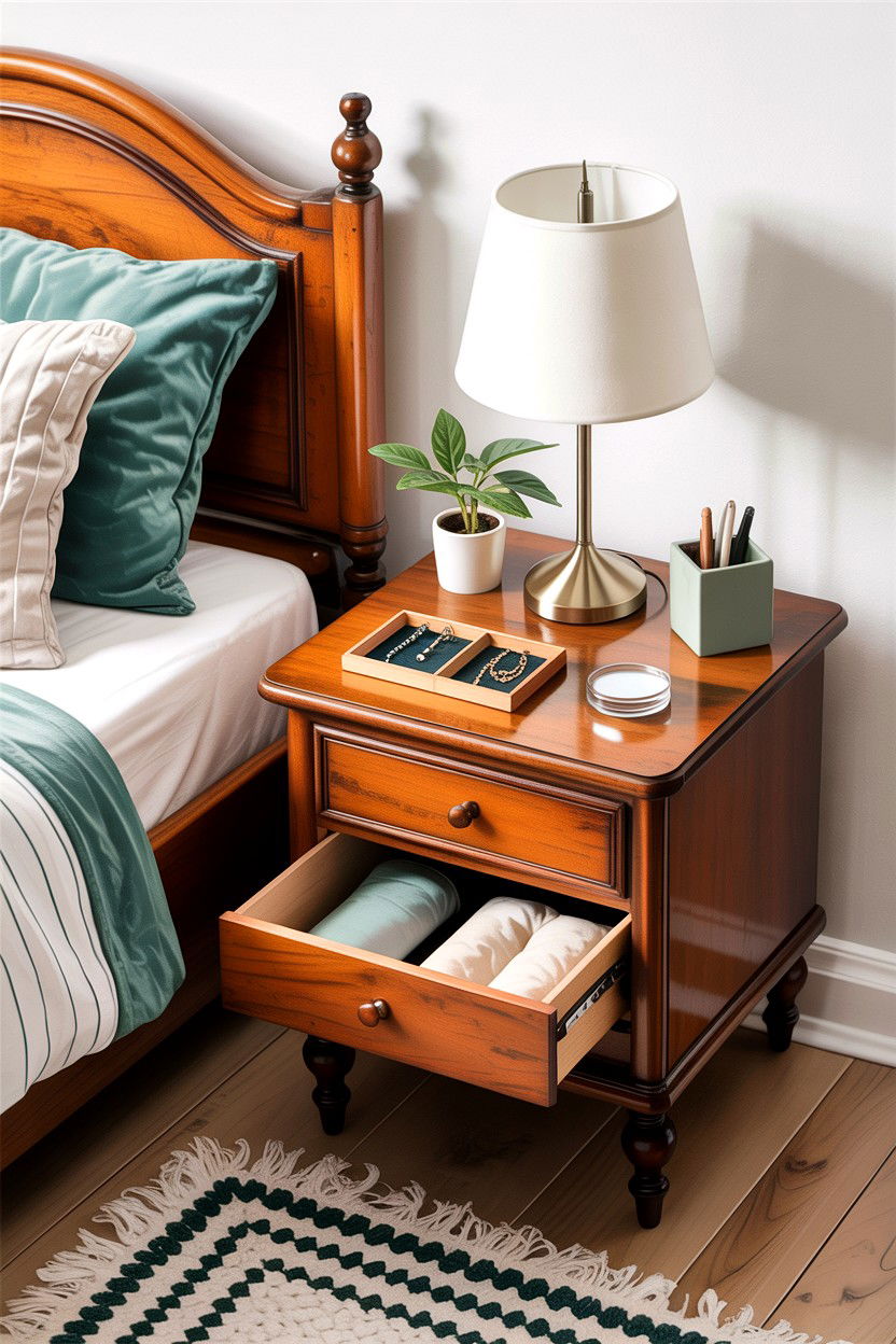 Bedside Table Organization Tips - 30 first apartment bedroom ideas