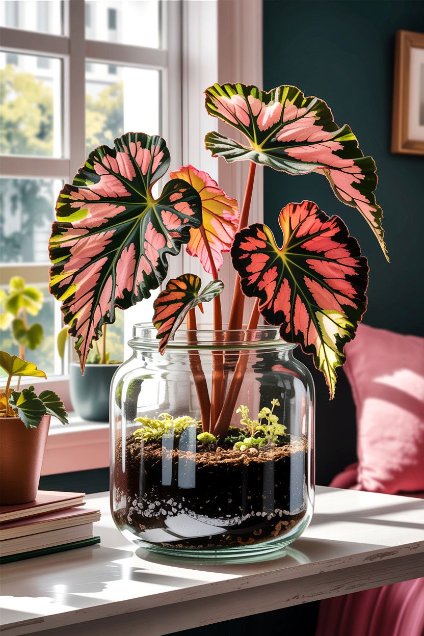 Begonia terrarium - 30 bedroom terrariums