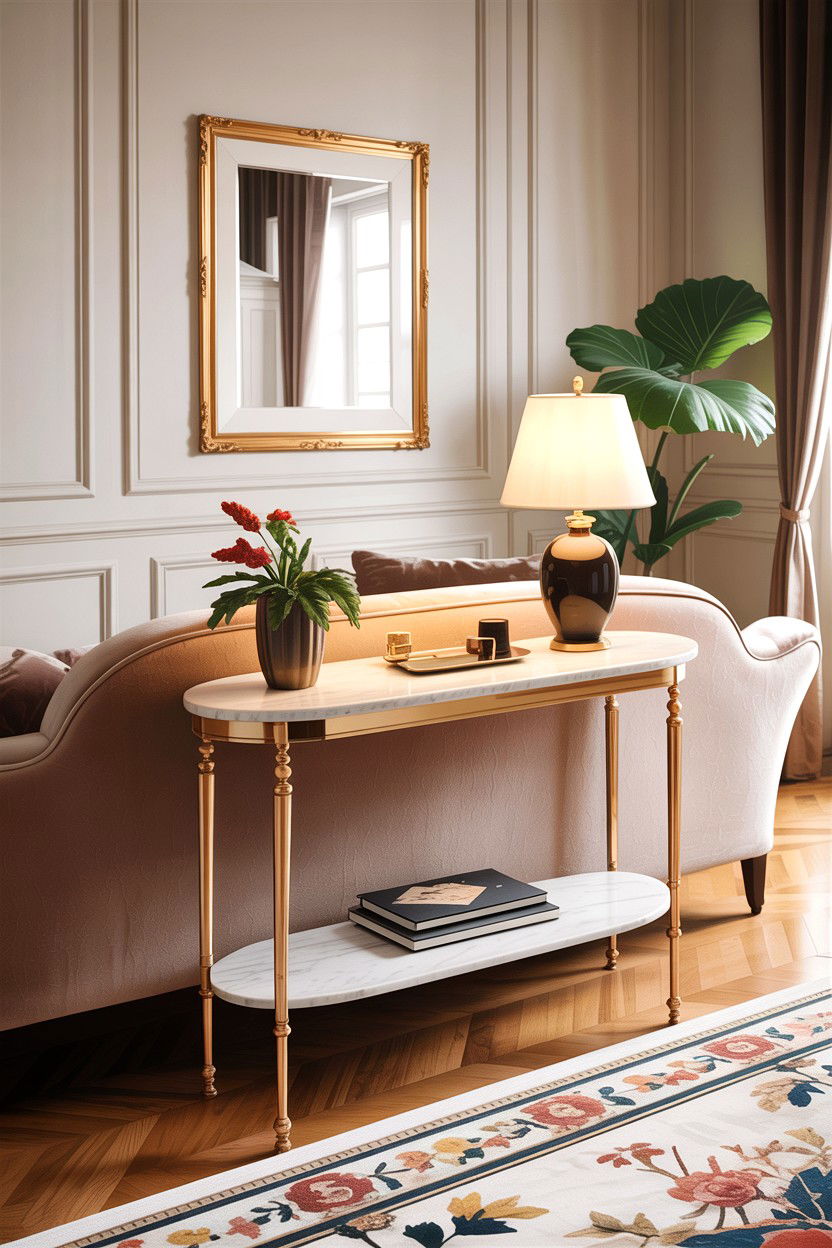 Behind Sofa Table - 30 small living room space storage ideas