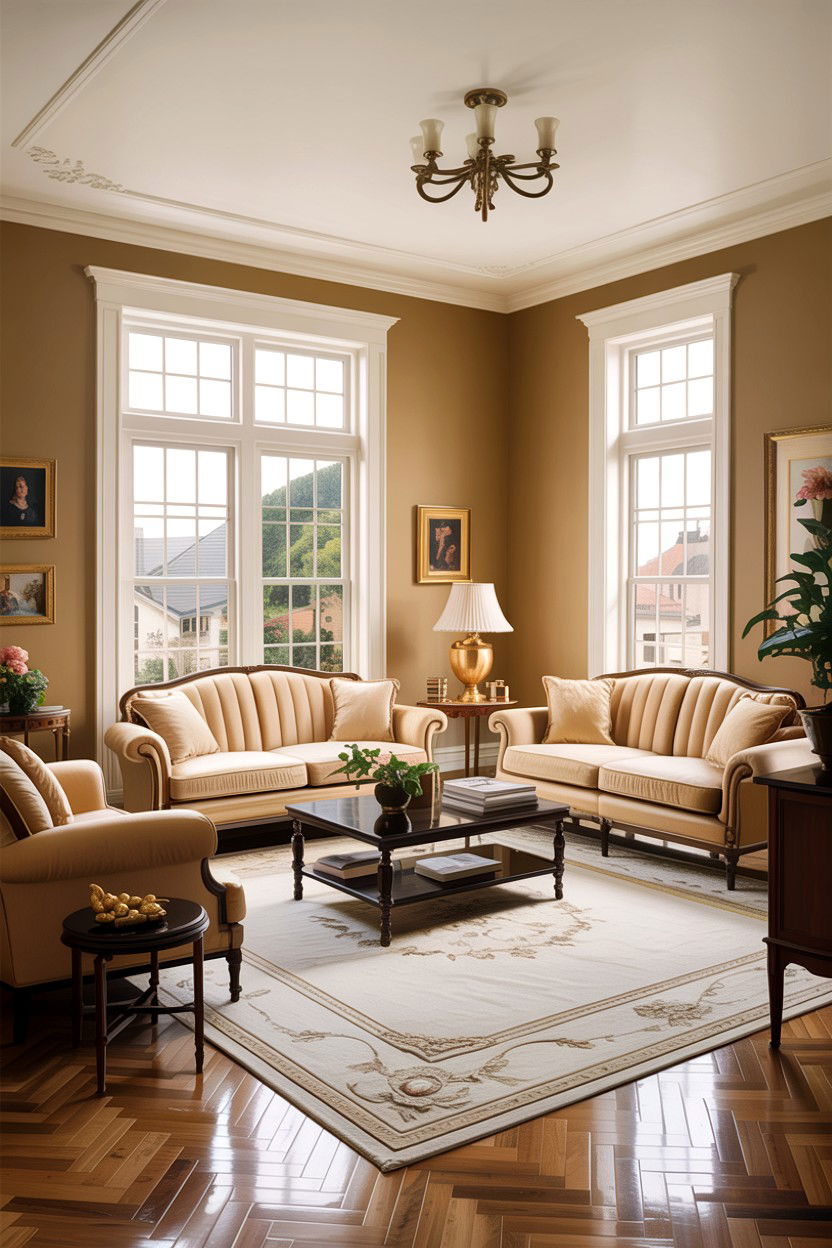 Beige And Cream Traditional Living Room - 30 traditional beige living room ideas