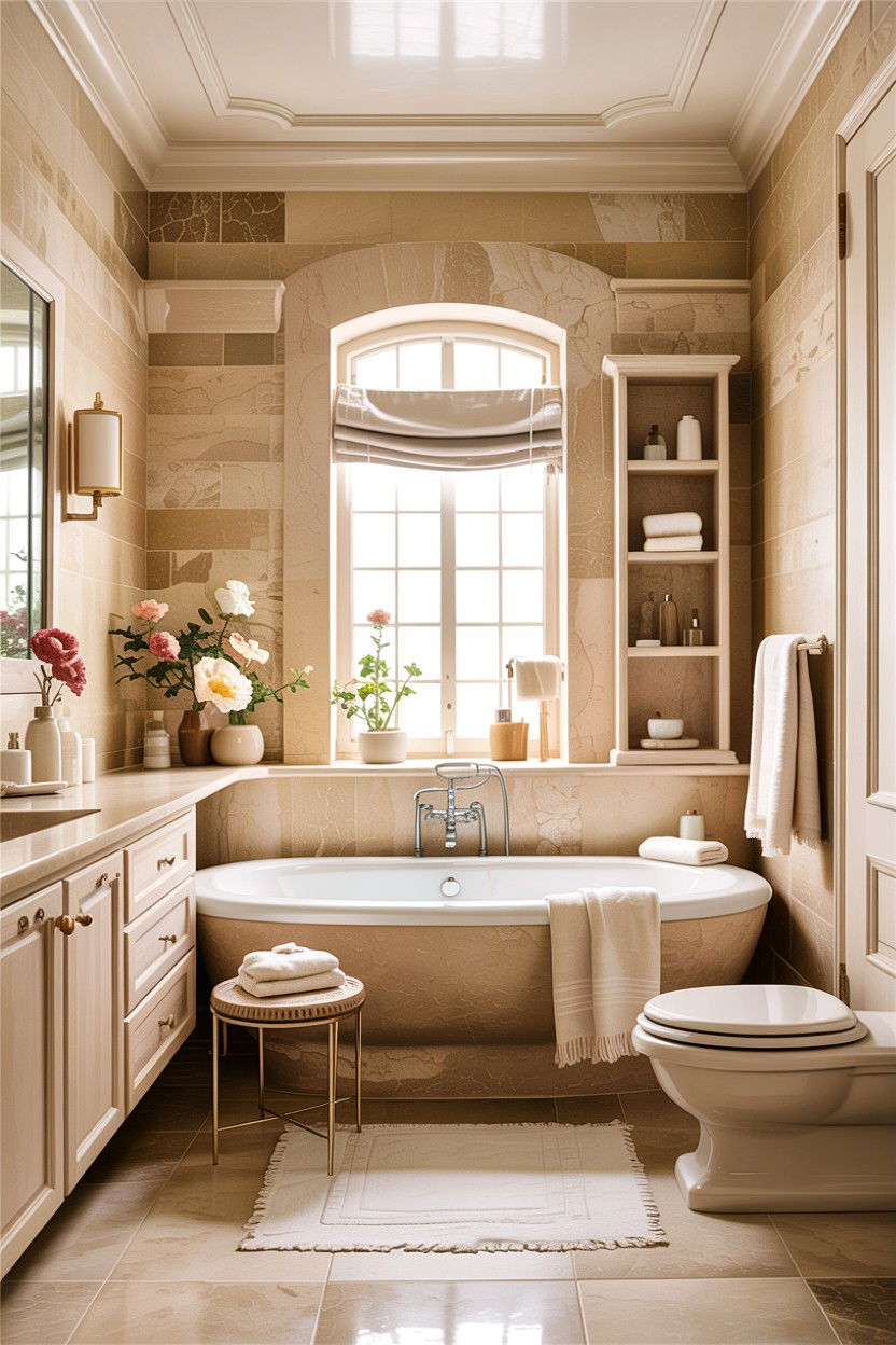 Beige Bathroom - 30 classic bathroom ideas