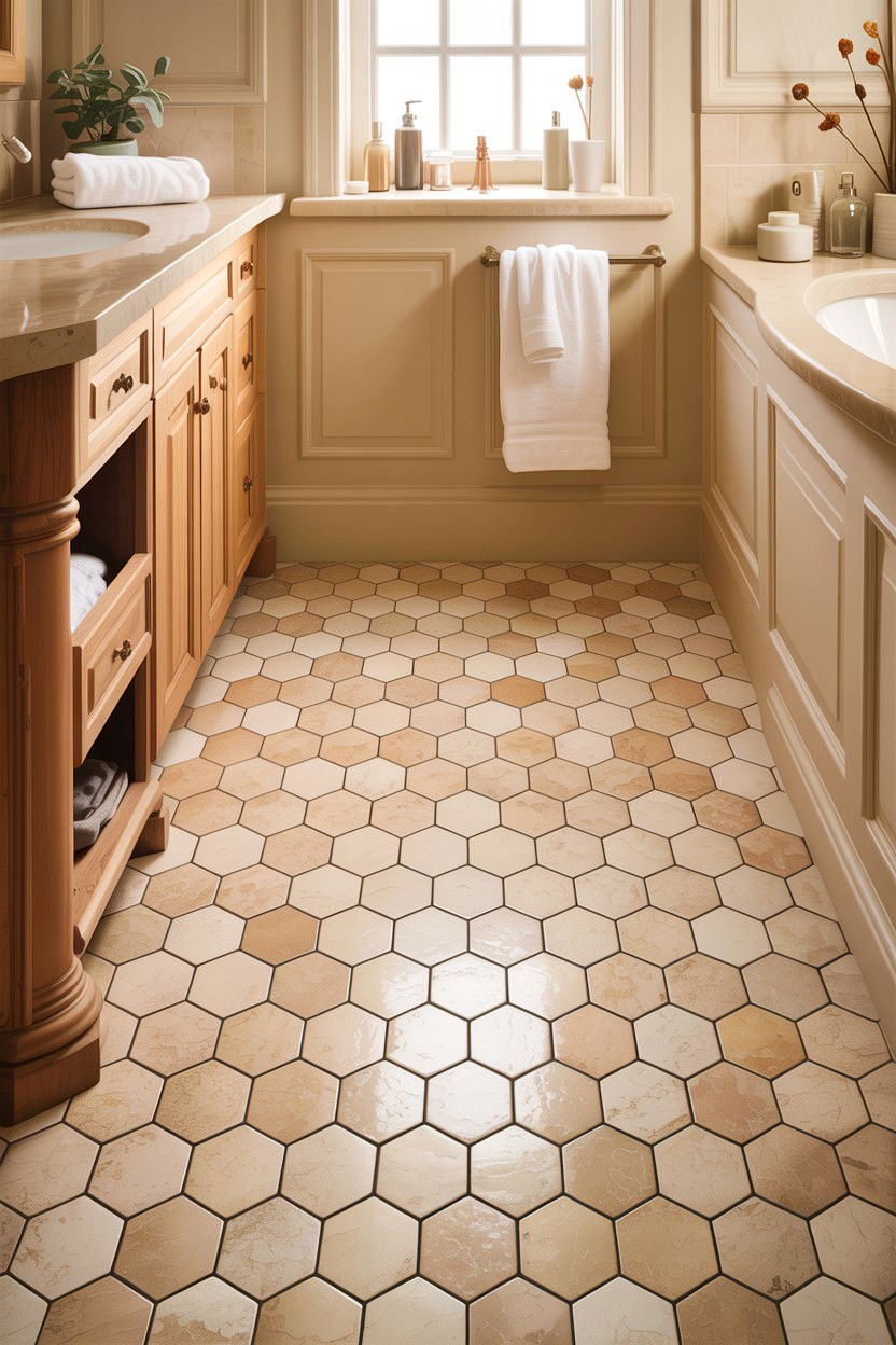 30 Modern Hexagon Tile Bathroom Ideas to Elevate Style