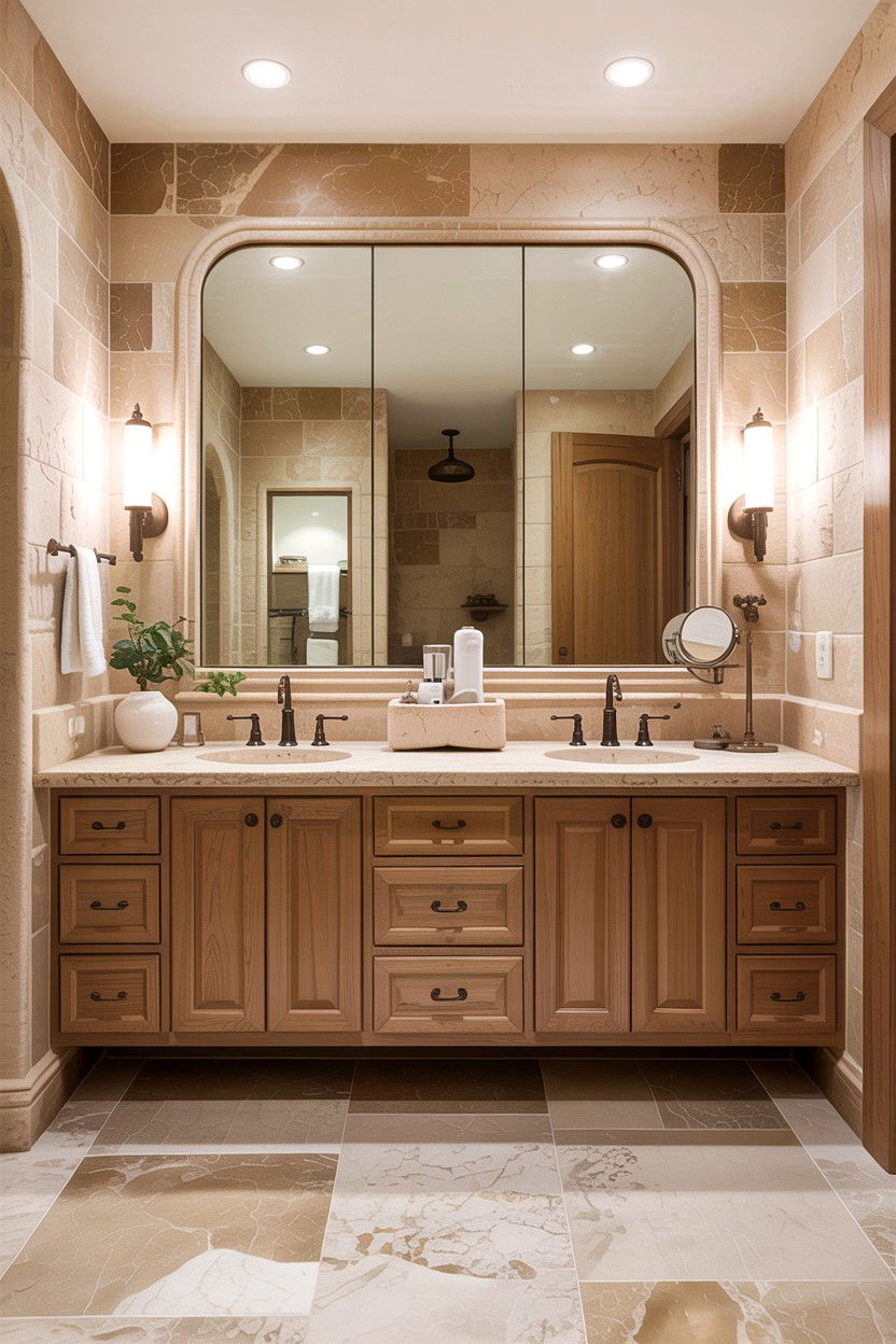 Beige Limestone Master Bathroom - 30 limestone bathroom ideas