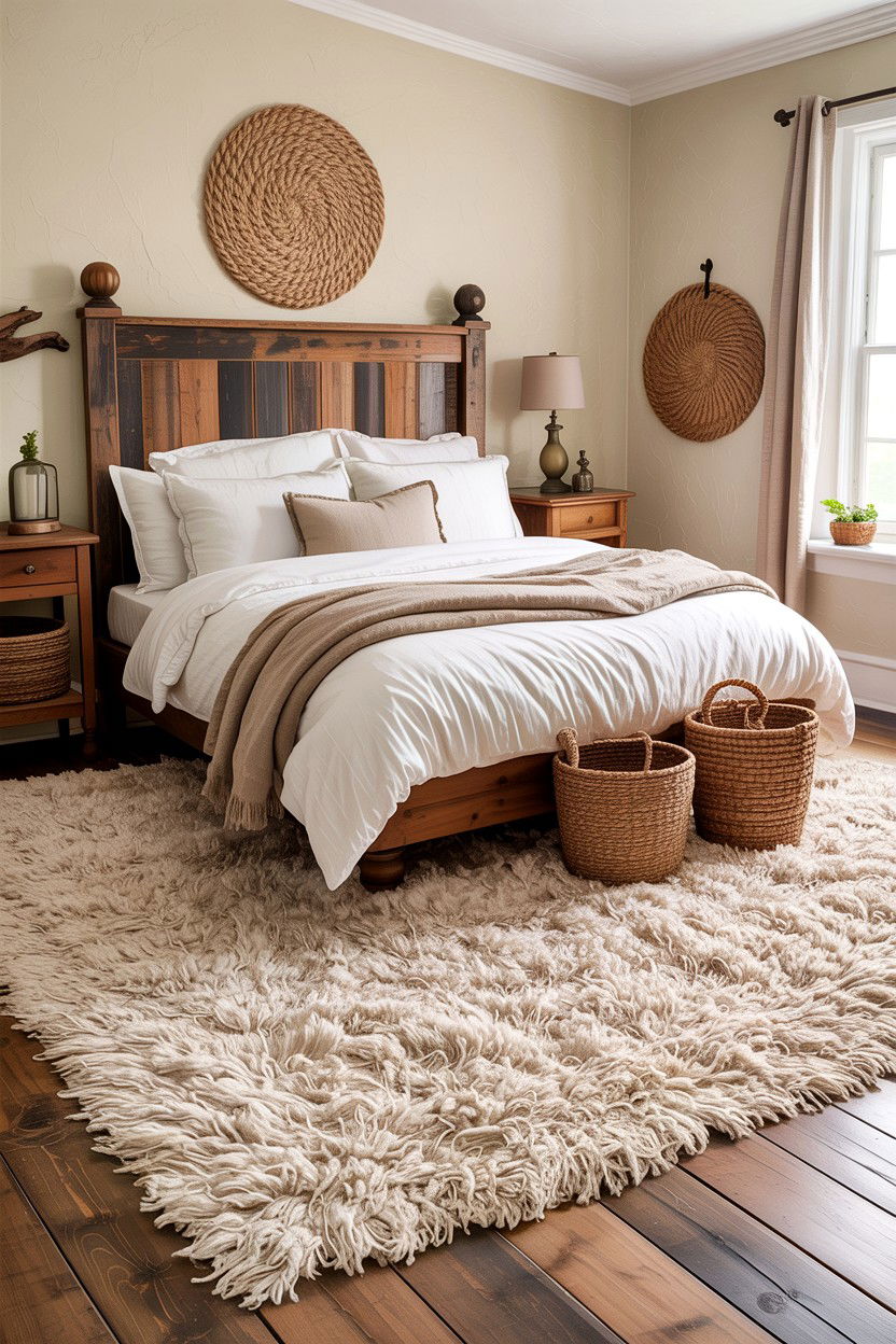 Beige Shag Rug - 30 bedroom shag rugs