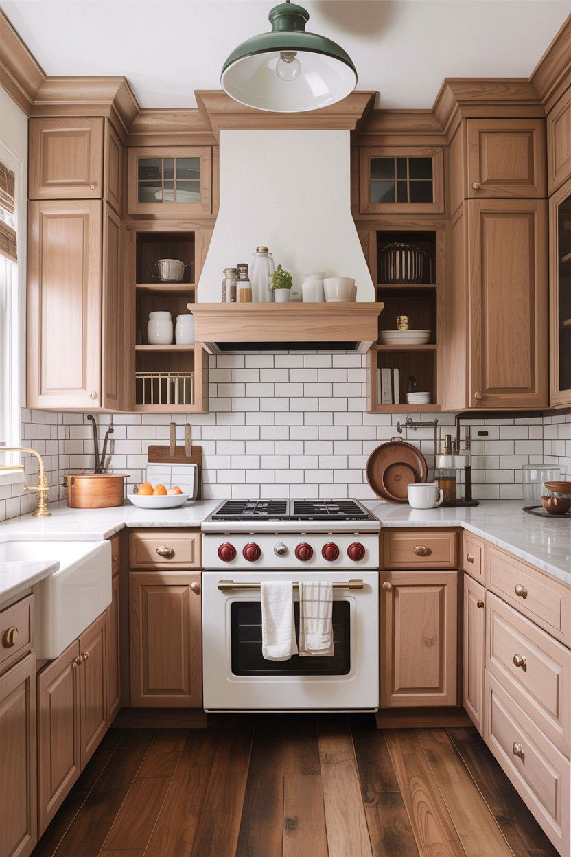Beige Shaker Cabinets White Subway Tile - 30 tan and white kitchen ideas