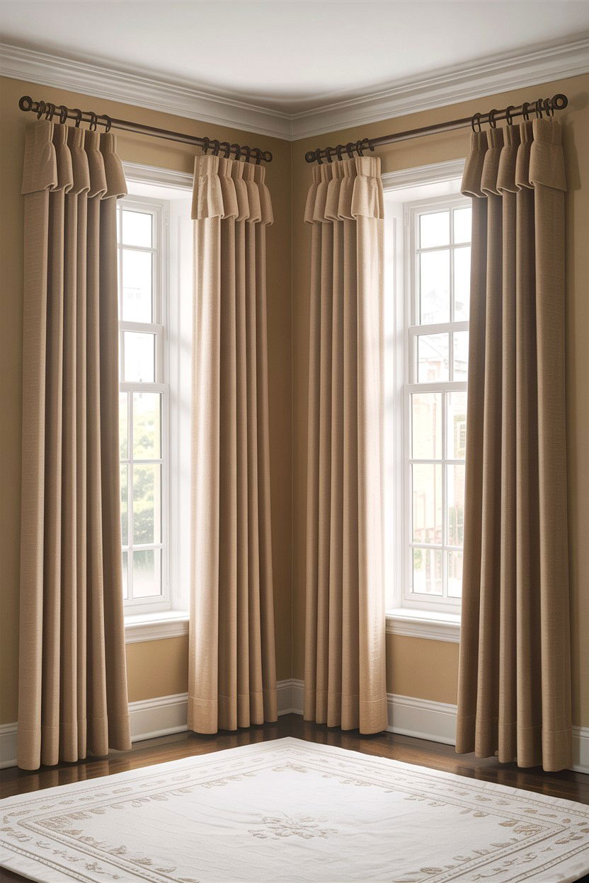 Beige Traditional Living Room Curtains - 30 traditional beige living room ideas