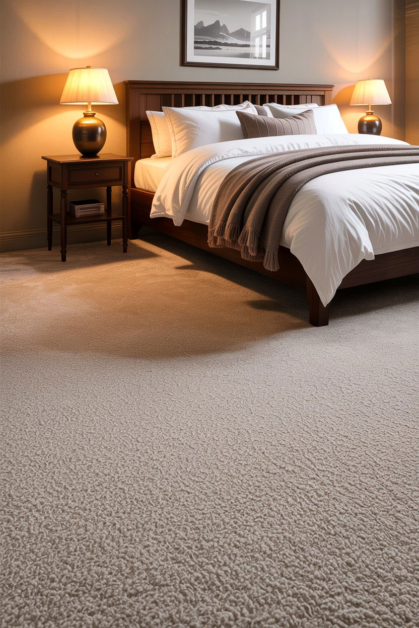 Berber Carpet Flooring - 30 bedroom floor ideas