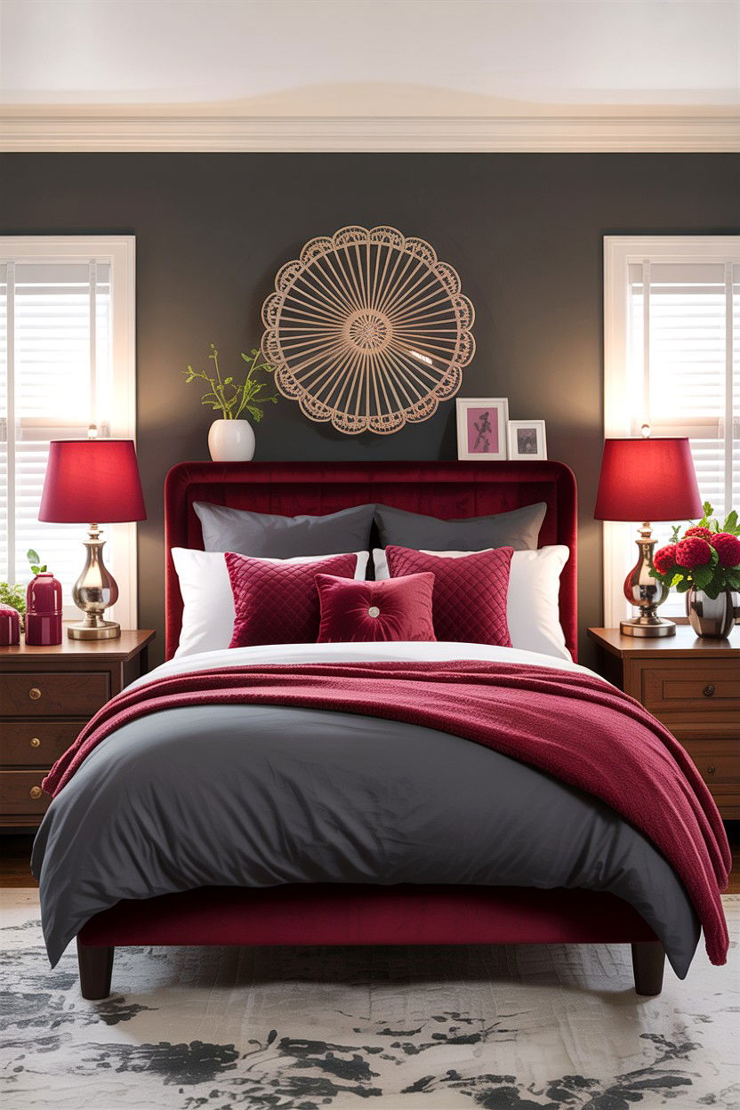 Berry And Gray Bedroom - 30 berry bedroom ideas