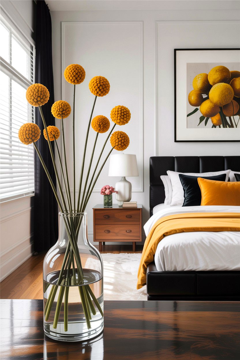 Billy Ball Vase - 30 bedroom dried flowers