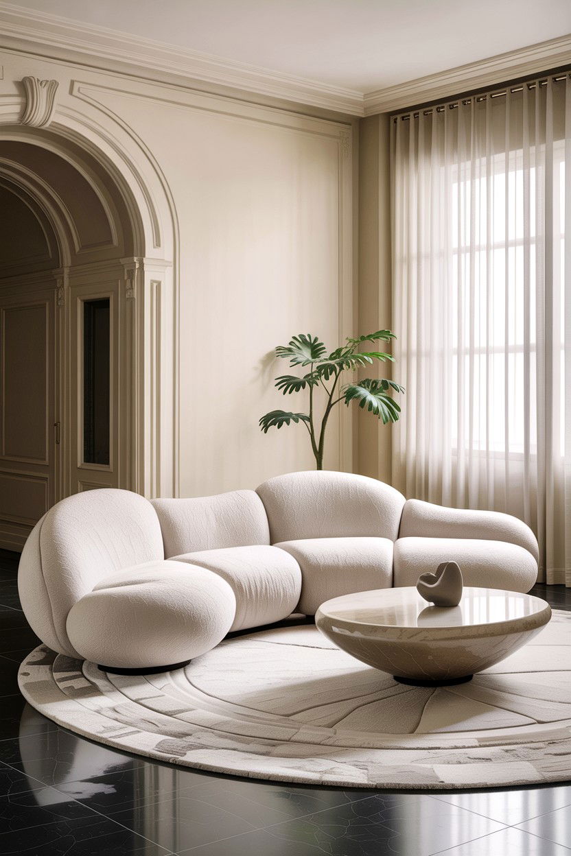 Biomorphic Modern Sofa - 30 living room designer furniture ideas