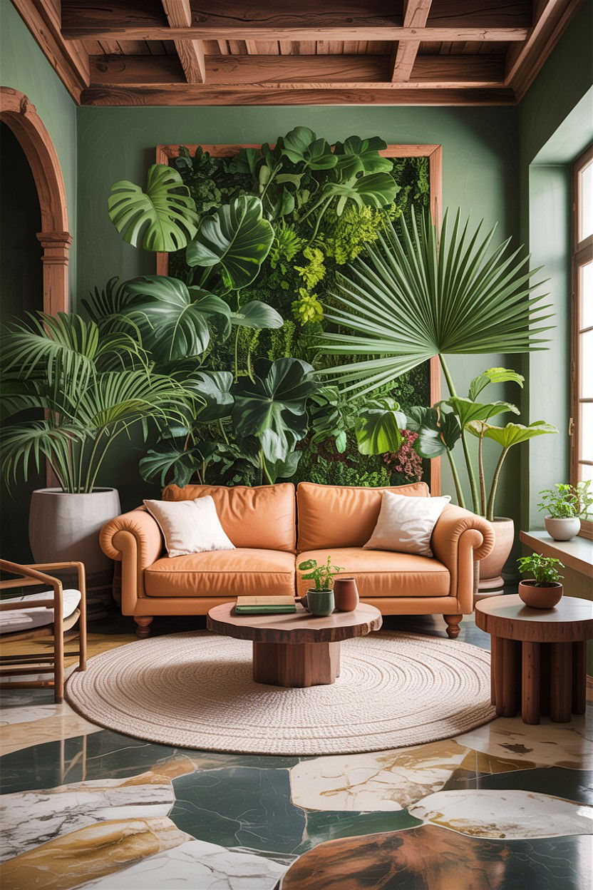 Biophilic Living Room - 30 living room decor ideas