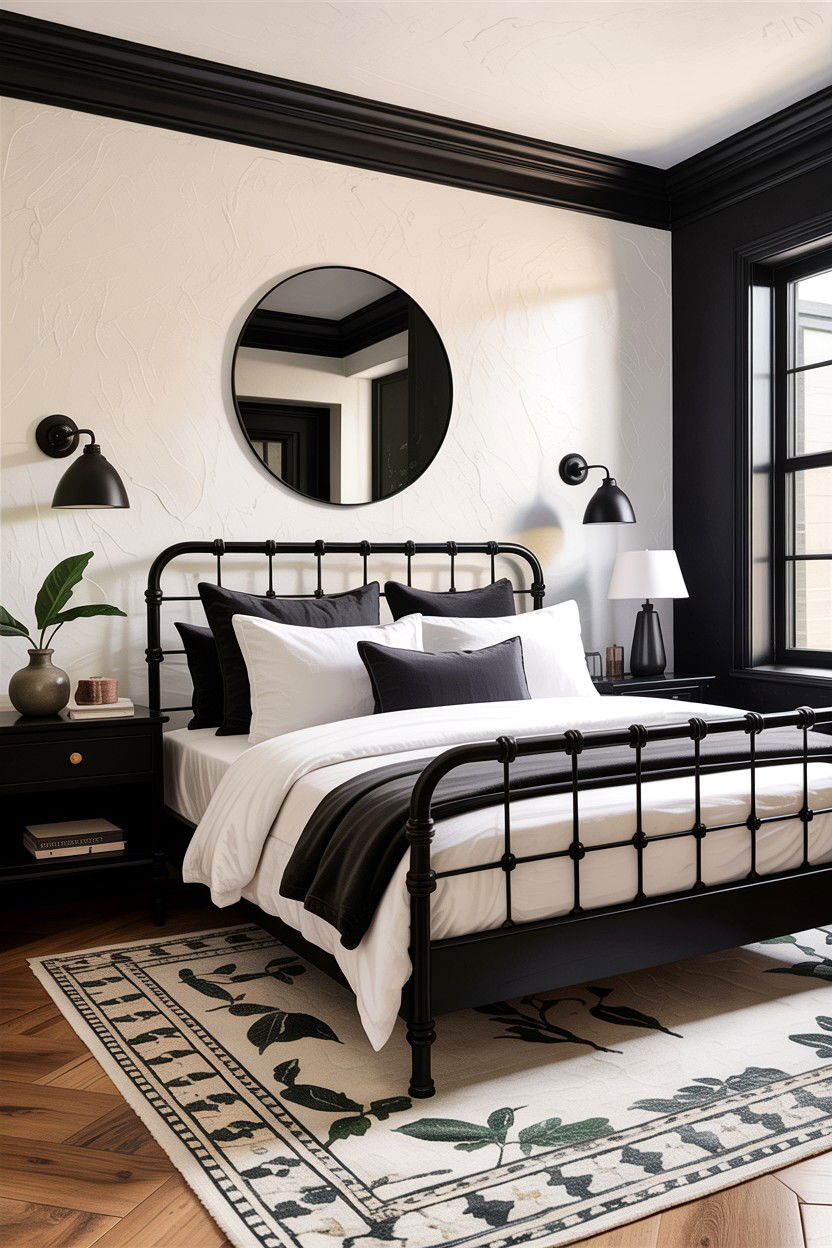 Black Accent Bedroom - 30 California casual bedroom ideas