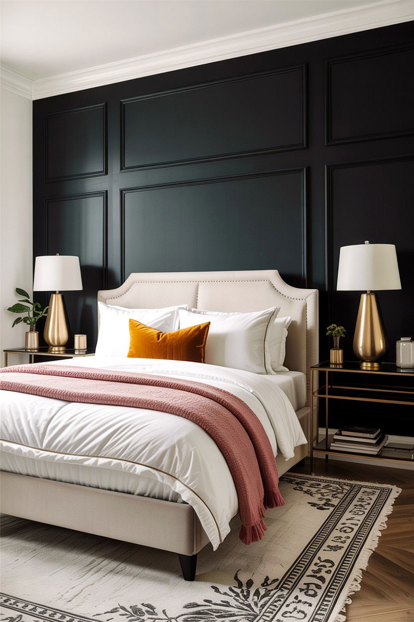 Black Accent Wall - 30 bedroom accent walls