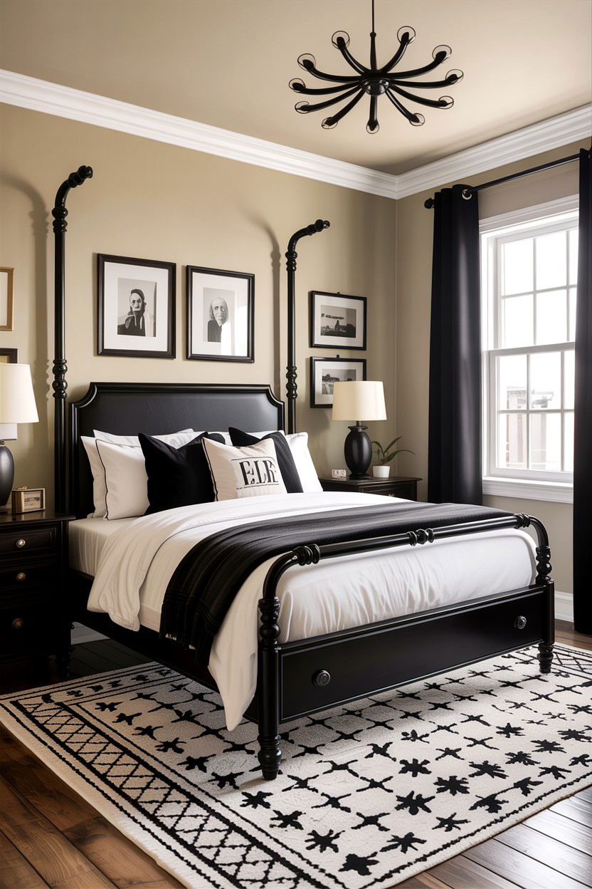 Black Accents Beige Bedroom - 30 bedroom beige walls