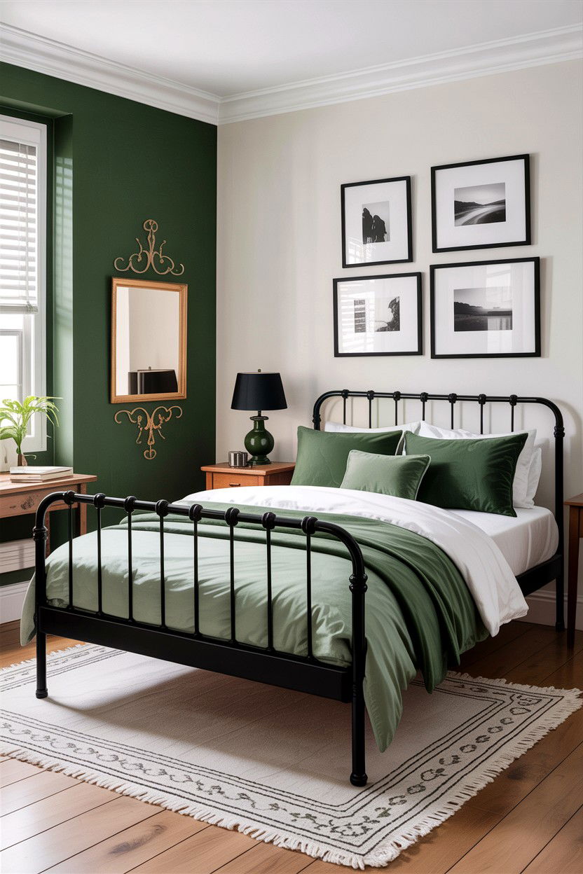 Black And Green Bedroom - 30 scandinavian green bedroom ideas