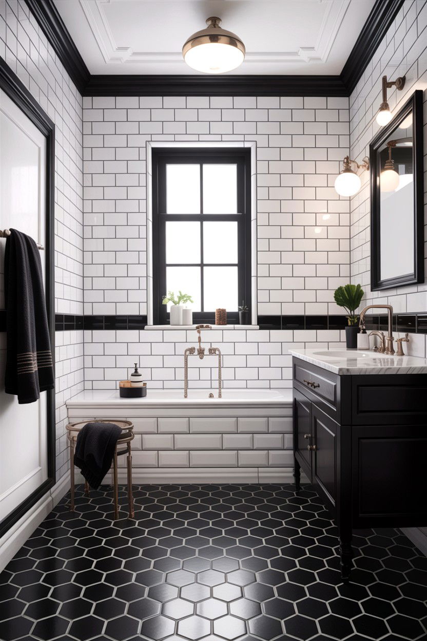 Black And White Bathroom - 30 ideal bathroom ideas